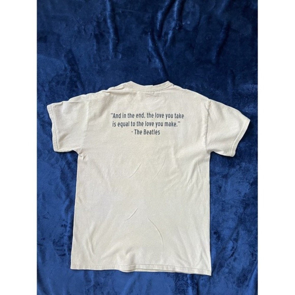 Classic Rock 105.5 Beige Med T Shirt The Beatles Quote On Back - Picture 6 of 6